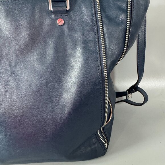 MICHAEL MICHAEL KORS NEWMAN NAVY BLUE LEATHER LARGE TOTE,SHOULDER BAG,CROSSBODY - Picture 8 of 15
